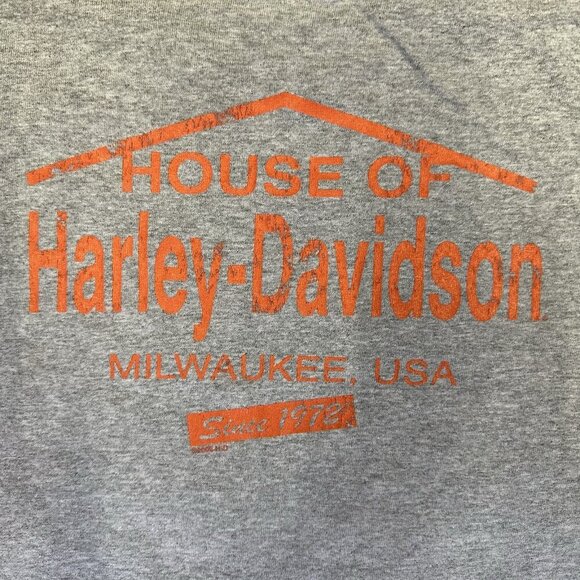 Harley Davidson 105th Anniversary Milwaukee, USA Shirt Size large Y2K Grey 2008 - Picture 4 of 7